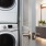 a washing machine in a room
